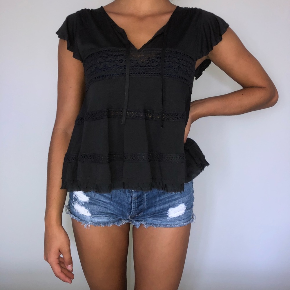 AMERICAN EAGLE OUTFITTERS — gray blouse